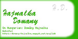 hajnalka domany business card