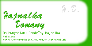 hajnalka domany business card